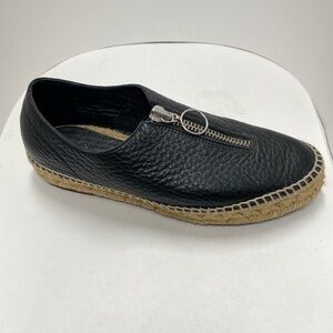 Alexander Wang black leather zip up shoe size 39